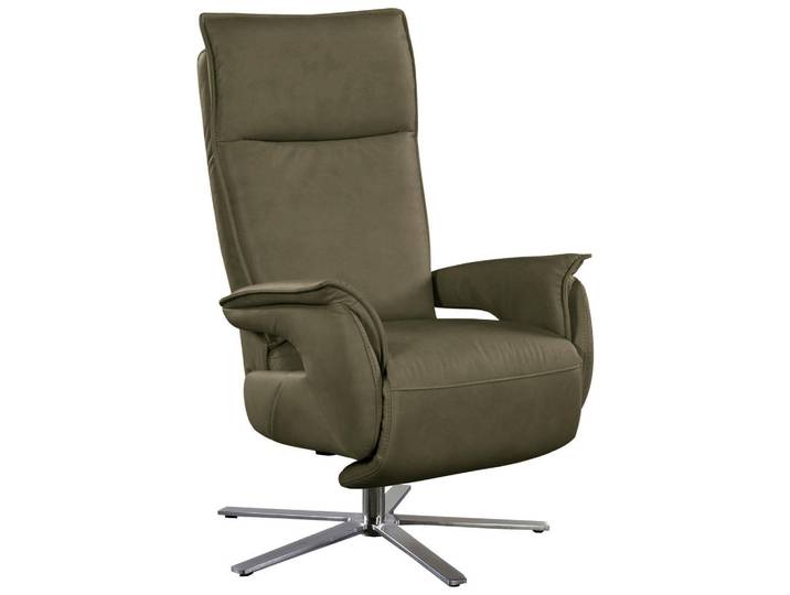 Livetastic Relaxsessel, Olivgrün, Echtleder, Nappaleder, 77x116x80 cm, Wohnzimmer, Sessel, Relaxsessel