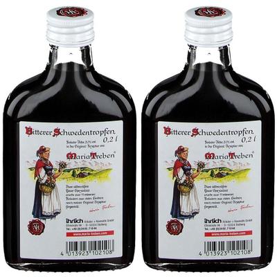 Maria Treben Bitterer Schwedentropfen 32% Vol. 2x 2x200 ml Flüssigkeit