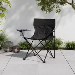 Campingsessel Blacky Schwarz ca. 80x80x51cm
