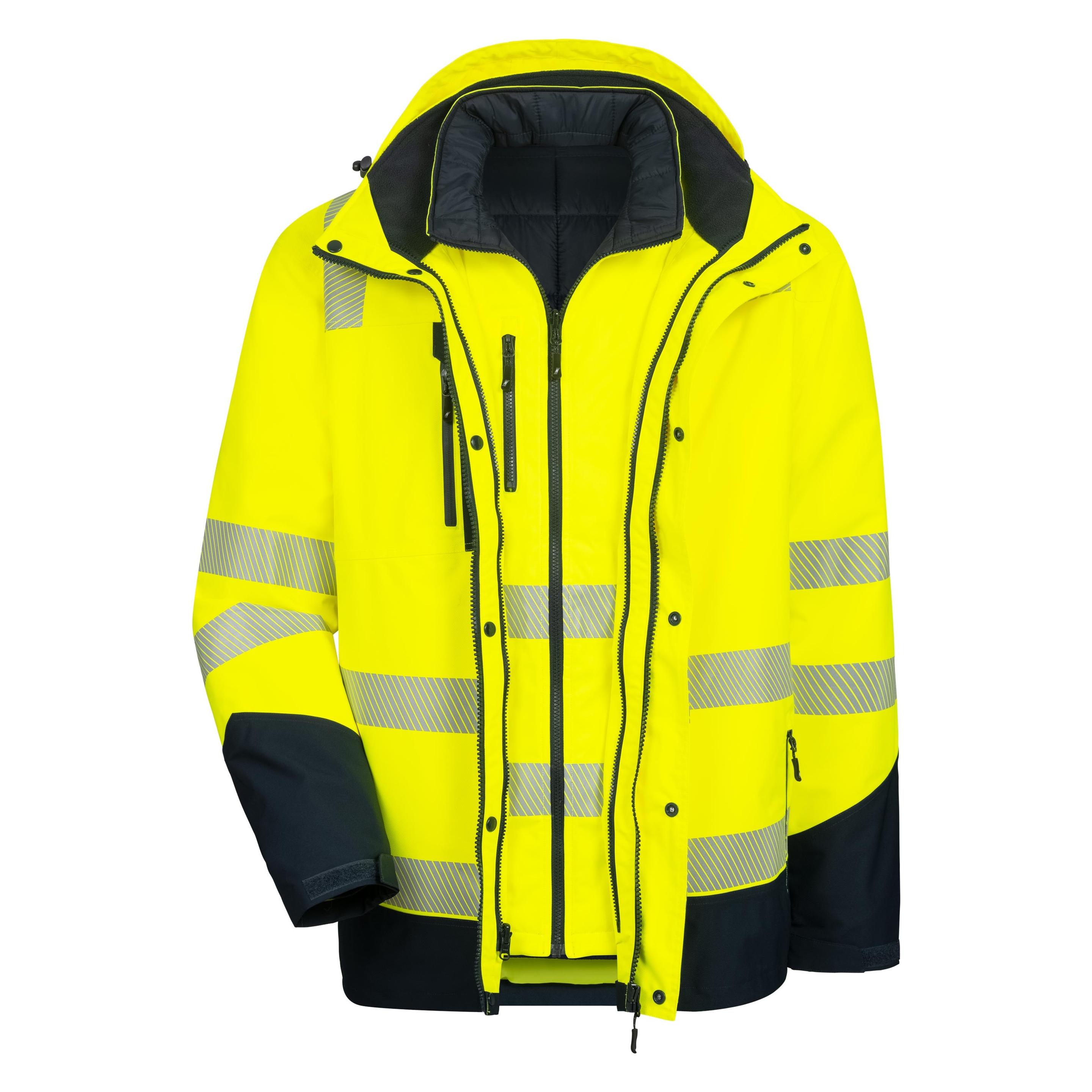 Nitras Warnschutzjacke Multifunktion MotionTex, Gelb,Gr.2XL (5XL) (7179-4021-XXL)