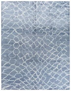 Overton "Modern One-of-a-Kind Hand-Knotted Area Rug - Gray, 9' 2"" x 11' 10"" - 9' 2"" x 11' 10"""