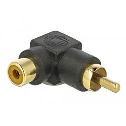 Delock 66168 Cinch Adapter [1x Cinch-Stecker - 1x Cinch-Buchse] Schwarz
