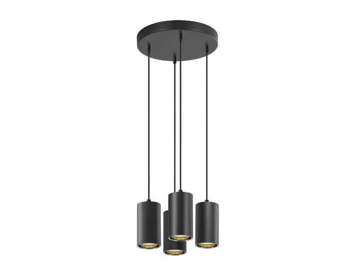 ASTO TUBE\, luminaire suspendu\, GU10\, longueur de suspension 250 cm\, 4x max. 10 W\, noir