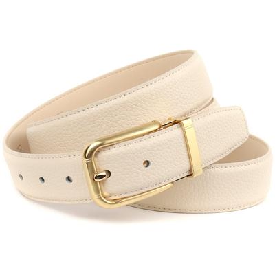 Ledergürtel ANTHONI CROWN, Herren, Gr. 110, beige, Rindsleder, Gürtel Ledergürtel