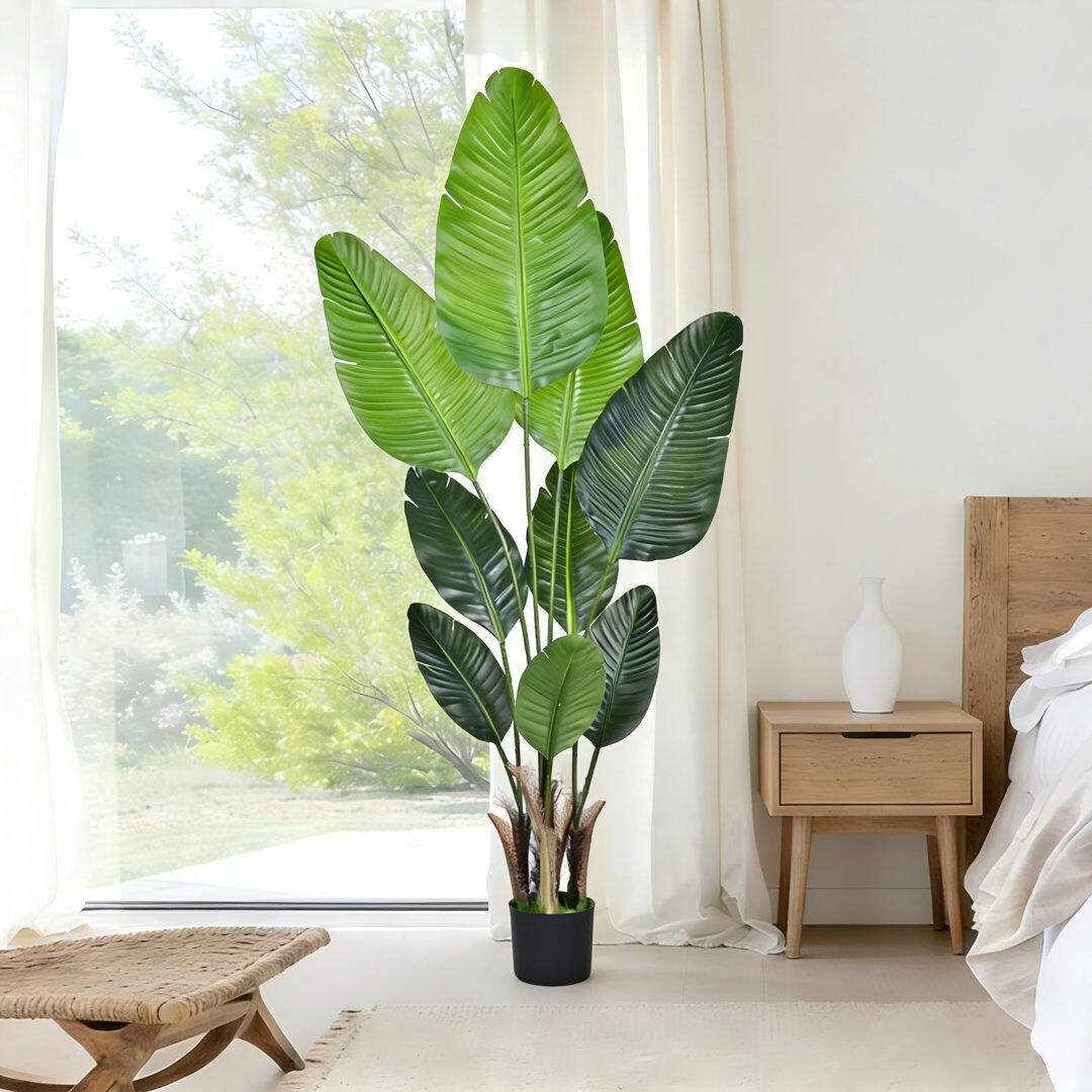 costway 160cm Faux Bird Of Paradise Plant Green 160cm H X 17cm W X 17cm D