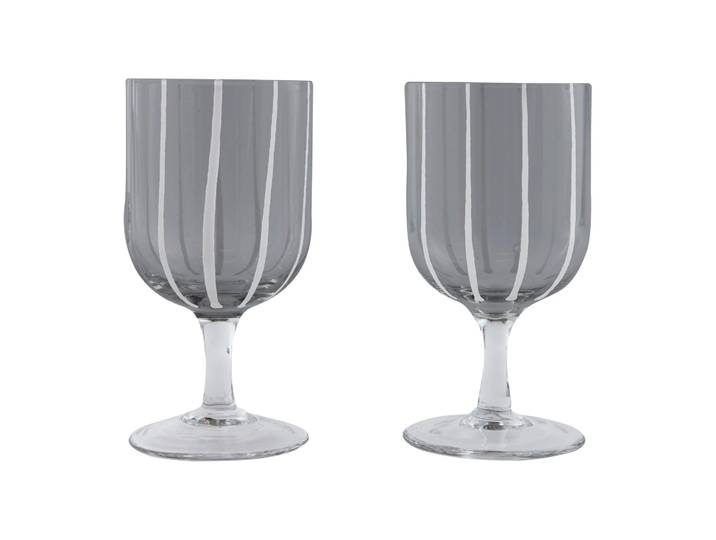 OYOY Verre à vin Mizu Lot de 2 Gris-blanc