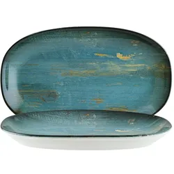 12 x Bonna Madera Mint Gourmet Platte oval 15x8,5cm