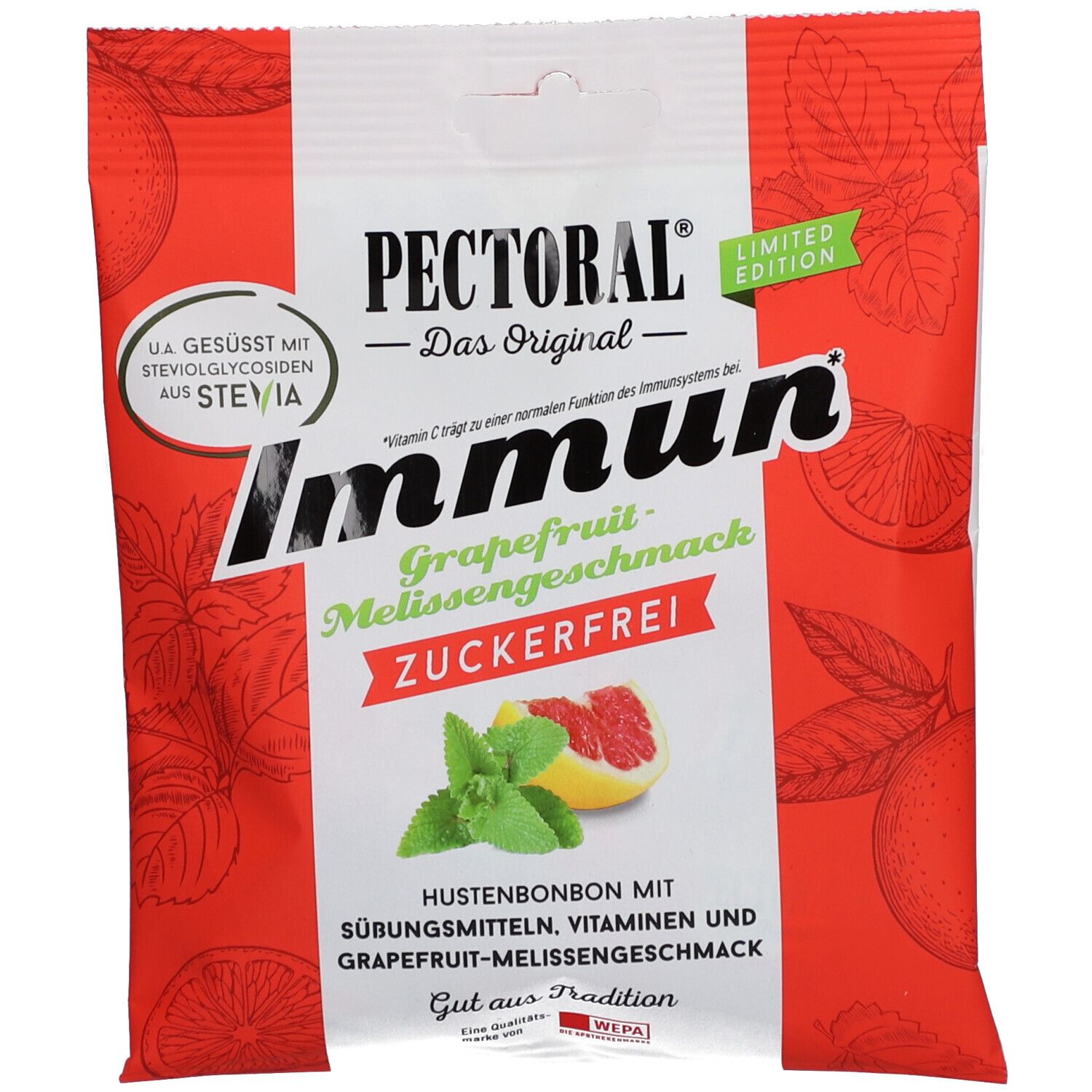 Pectoral Immun Grapefruit-Melissengeschmack Btl. 57 g Bonbons
