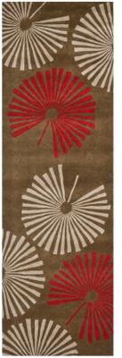 SAFAVIEH Handmade Soho Fans Brown New Zealand Wool Rug