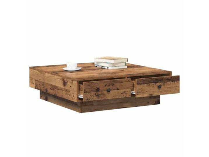 KTHLBRH Couchtisch aus technischem Holz, 90 x 90 x 28 cm Minimalistisches Design, glatte und robuste Oberfläche, stoß- und kratzfest, nur für den Innenbereich