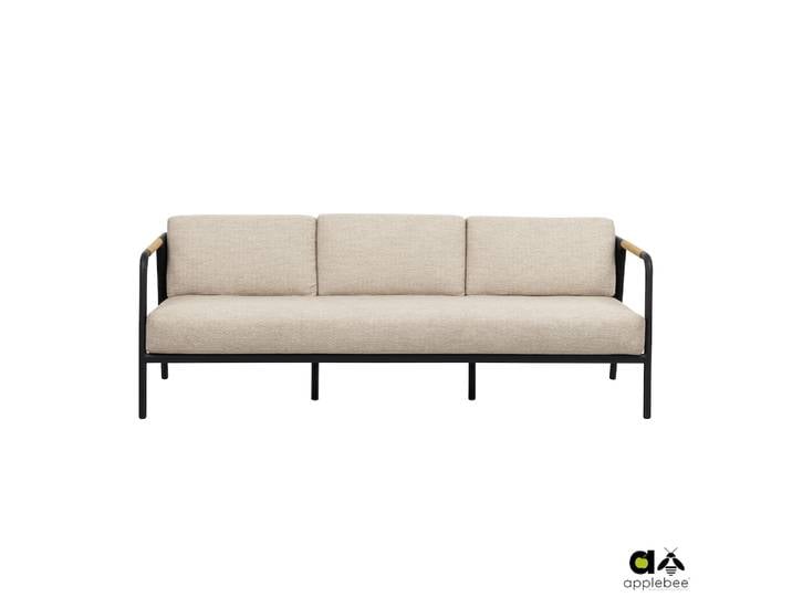 Apple Bee Elle Lounge 3-Sitzer Sofa Aluminium/Olefin