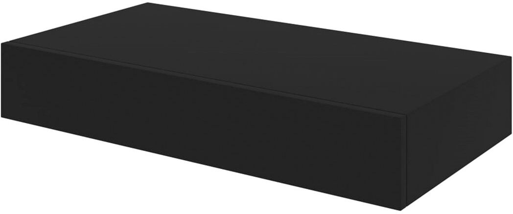 Ebern Designs Jakya Floating Shelf and Cube Shelf Black