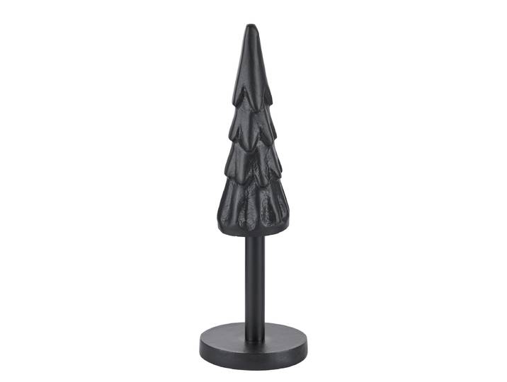 Deko-Tanne 8 x 25 x 8cm Schwarz/Schwarz