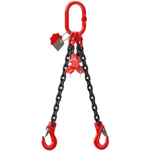 Dolezych Kettengehänge Traglast 4,25 t, 2-Strang, 10 mm Kettenstärke, GK 8, Gabelkopf- & Verkürzungshaken, 2 m
