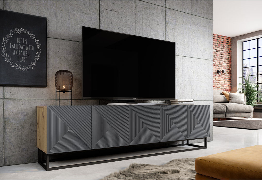 Ebern Designs Merril TV Stand for TVs up to 55" Artisan/Rivier Stone 55"