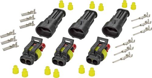 TE Connectivity Superseal Set AMP-Superseal 1.5mm Series Polzahl Gesamt 2 Rastermaß: 6mm 30S003 1 Set