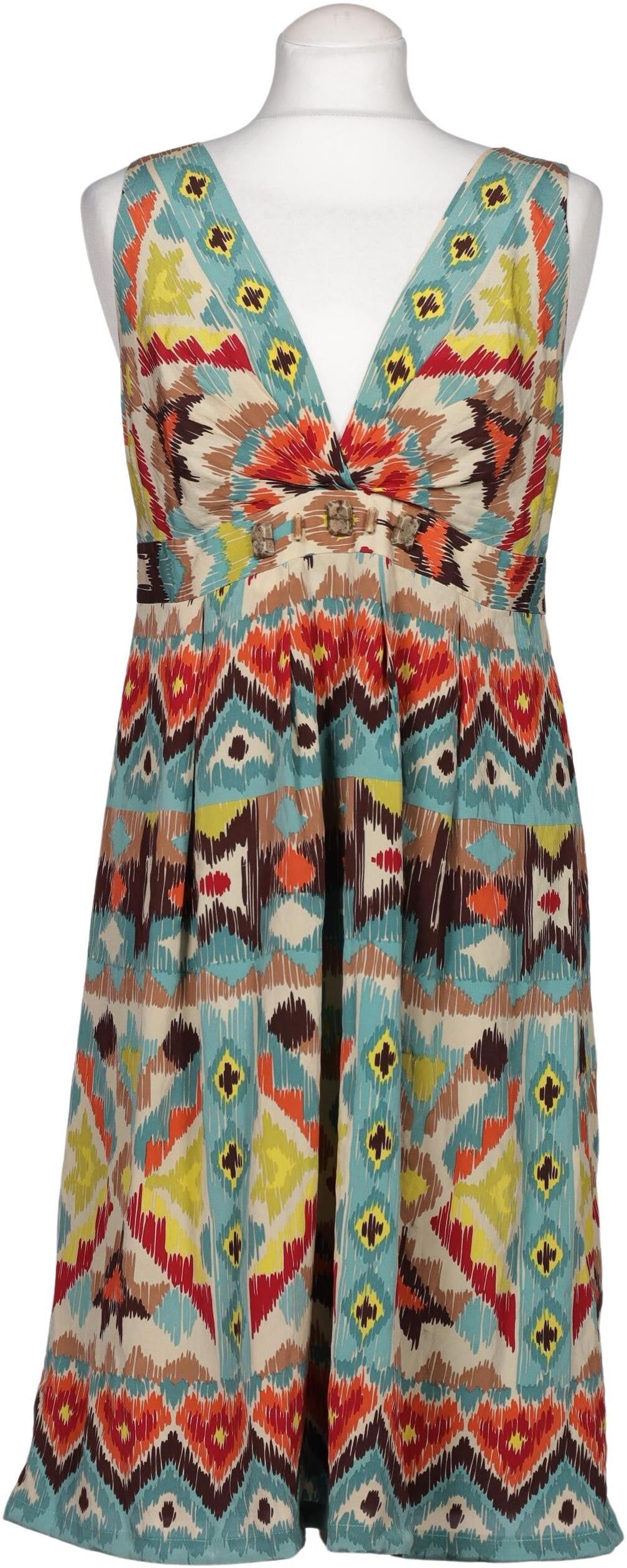 Nicole Miller Damen Kleid, Mehrfarbig, Gr. L, kein / Etikett - Second Hand