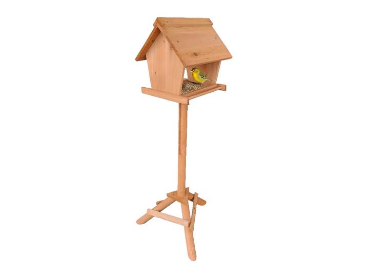 Vogelfutterhaus Tannenholz Orange