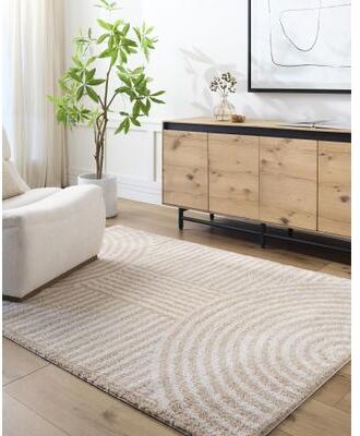 Livabliss Scandinavian Fossay Shag Stripe Washable Area Rug