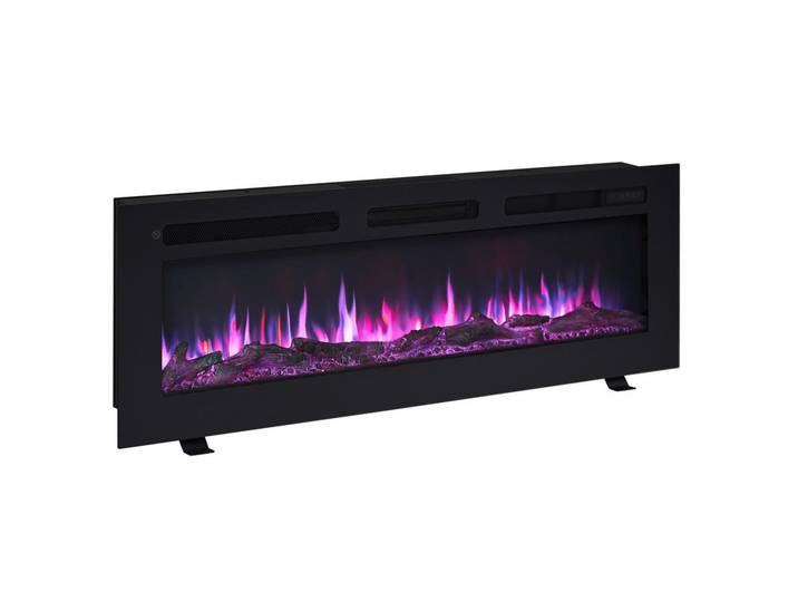 Elektrokamin Balderia Leif 50\, Schwarz, Metall, 127x43x15 cm, Fernbedienung, Flammeneffekt separat schaltbar, Überhitzungsschutz, Thermostat, Elektrogeräte, Heizgeräte, Elektrokamine