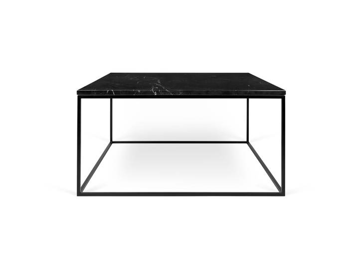 Salontisch Nissa schwarz Marmor/Metall B 75 T 75 cm