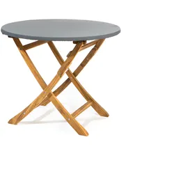 Heinemeyer Abdeckhaube mit Gummizug für runde Tischplatte Ø 110 cm, Teak Safe Grau