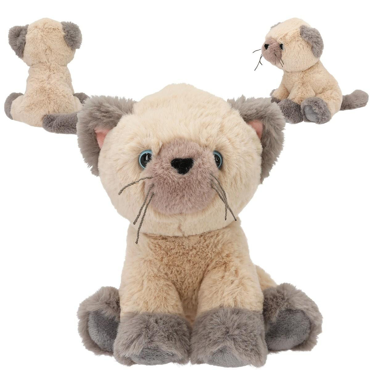 TOPModel Fur Ever Friends knuffelpluche kat Amber, beige en grijs, 16 cm