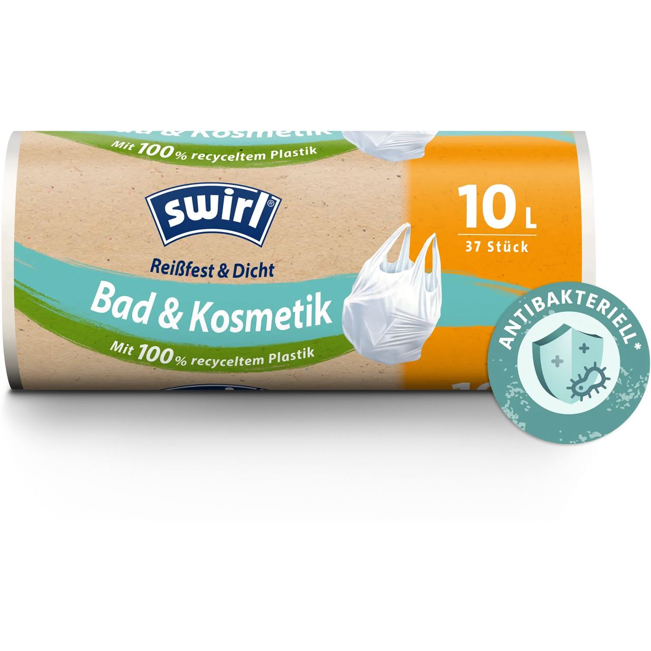 swirl Kosmetikbeutel 4341 10,0 l weiß, 37 St.