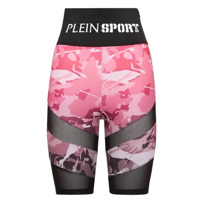 Leggings PLEIN SPORT "Camouflage", Damen, Gr. XS, US-Größen, rosa (5003, camouflage, pink), Obermaterial: 90% Polyester, 10% Elasthan, Hosen Leggings