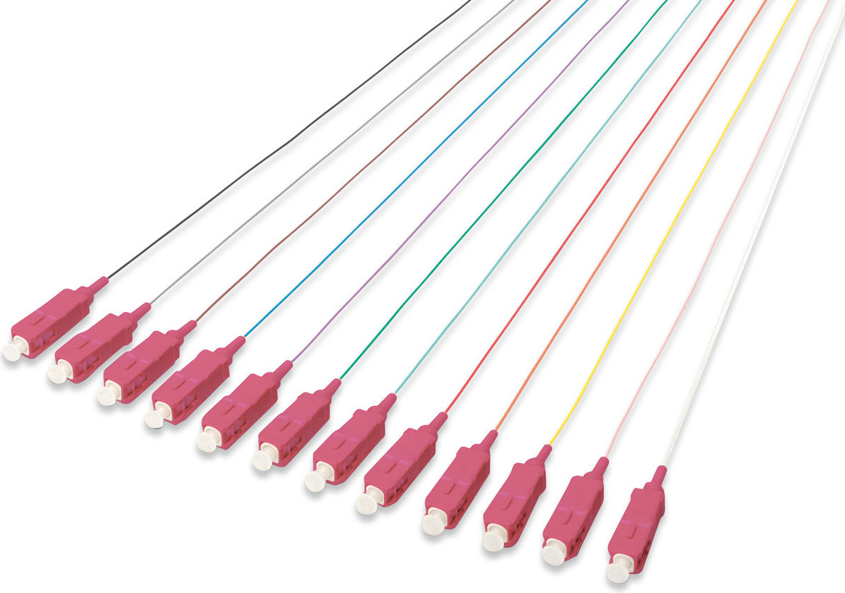 DIGITUS vezeloptische pigtail-set SC Simplex OM4 2,0 meter