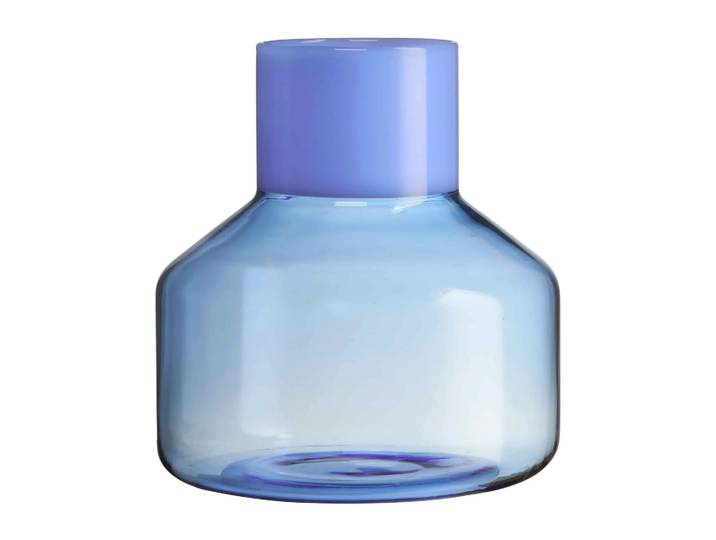 Design Letters Vase medium Ø13 cm Generous Milky blue-blue