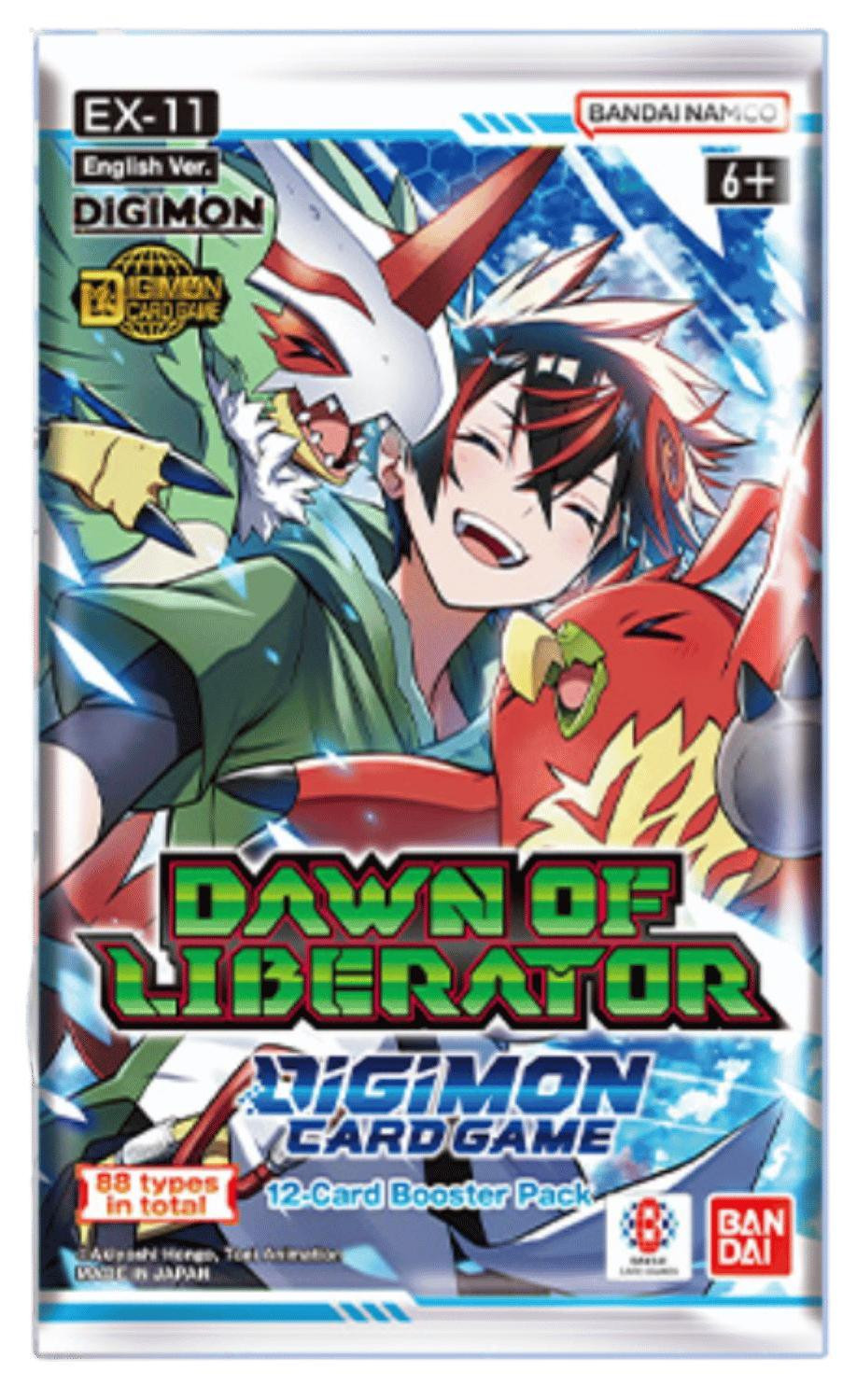 Bandai Digimon Card Game EX11 Dawn of Liberator Booster Pack met 12 kaarten