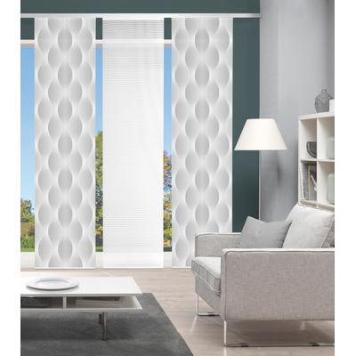 Schiebegardine VISION S "VOLARE", grau, B:60cm H:260cm, Polyester, Gardinen, DIGITALDRUCK