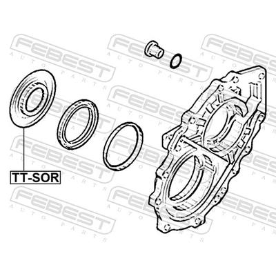 FEBEST Wellendichtring, Antriebswelle TT-SOR für HYUNDAI
