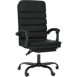 Helloshop26 - Liegemassagesessel für Büro Computer Arbeitszimmer schwarzes Kunstleder 02_0025418
