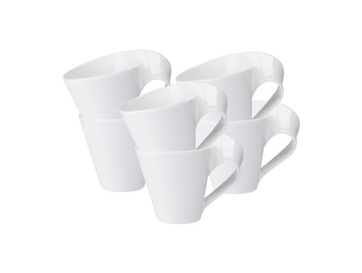 Villeroy & Boch NewWave Caffè 6er Set Becher mit Henkel 180ml weiß Porzellan