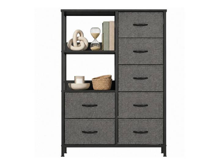 Refined Living Kommode Schubkastenkommode mit 2/4/5 /7/8/9 Schubladen stabilem Stahlrahmen (Große Kapazität Aufbewahrungsmöbel, Komodenschrank, Stoffkommode, Sideboards wasserdicht für Wohnzimmer Kinderzimmer, Flur, Schlafzimmer), Ankleidezimmer, Platzieren Sie Taschen, Accessoires und Dekorationen