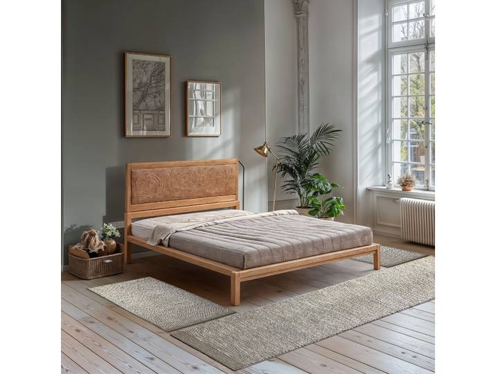 Bettumrandung Anisa , beige (creme, grau), H:10mm, Obermaterial: 100% Wolle, MYFLAIR MÖBEL & ACCESSOIRES, Bettumrandungen, Bettumrandung, Wendeteppich, meliert, reine Wolle, handgewebt, Wohnzimmer