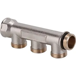 Verteiler 3-Fach DN 20 (3/4'') x Eurokonus, Messing vernickelt
