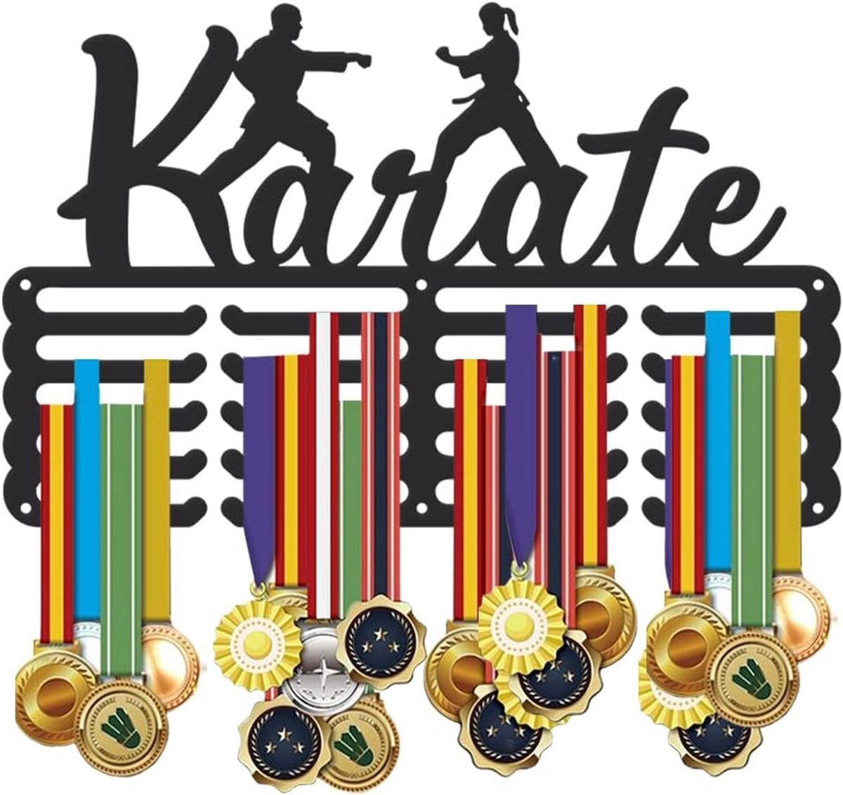 Medaille Hanger voor Karate - Gepersonaliseerd Medaille Rack met Grote Capaciteit