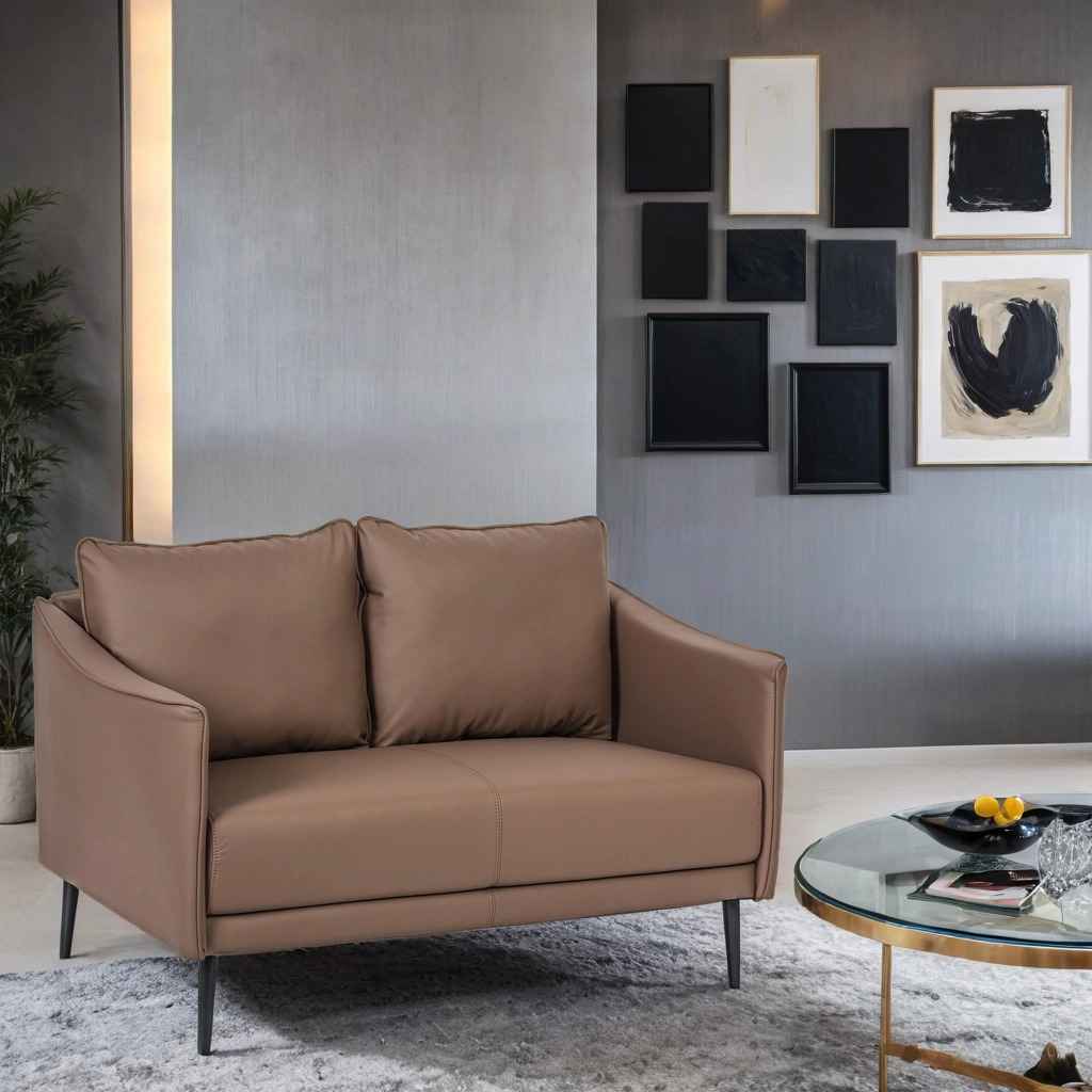 B2B Partner Sofa PATTY, 2 Sitzflächen, braun