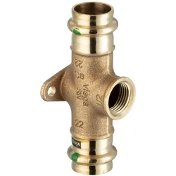 Viega, Rohrverbindungstechnik, Profipress Sanpress-Wandscheiben-T-Stück, d1 22, Rp 1/2, d2 22 Rotguss oder Siliziumbronze Modell (T-Verbindung)