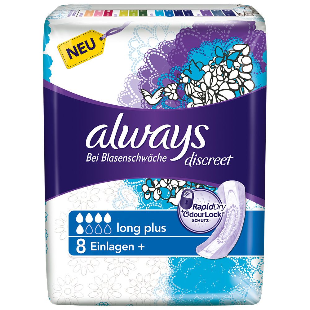 Always discreet Inkontinenz Einl.long plus 8 St Binden