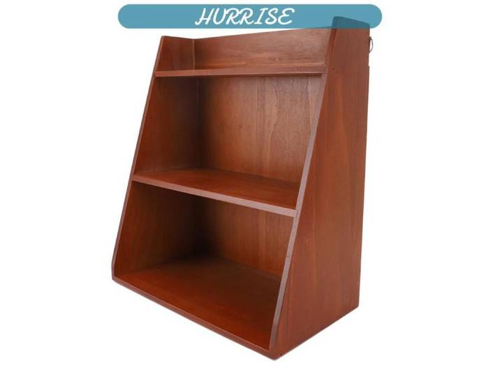 Étagère de Rangement Bureau Bois Vintage à Plusieurs Niveaux pour Cosmétiques Parfums et Accessoires