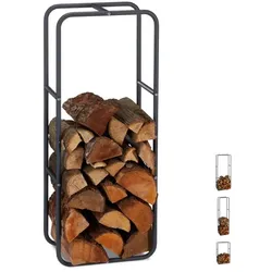 Relaxdays Kaminholzregal aus Metall Anthrazit