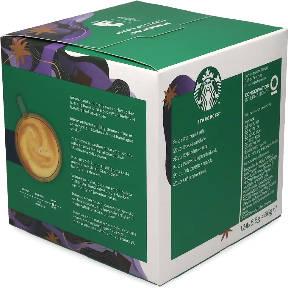 Starbucks®   Espresso Roast - 12 Capsules de café pour Dolce Gusto - Espresso - Compatible Dolce Gusto