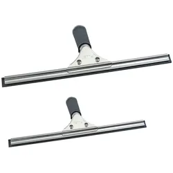 Novaliv Sparset Fensterabzieher Profi 25 cm + 45 cm Fensterreiniger Edelstahl mit auswechselbaren Gummilippe Fensterlippe Fensterreinigung Abzieher Fenster Fensterputzer Fensterwischer Duschabzieher