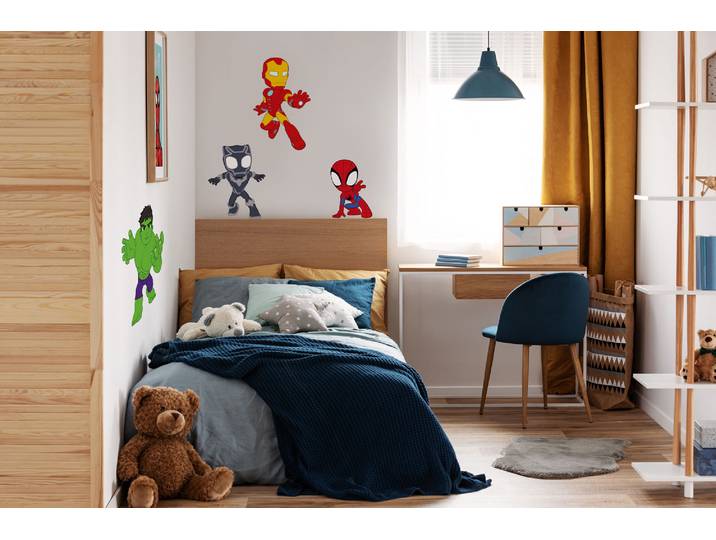 Wandtattoo KOMAR Spidey and His Amazing Friends Power Group - Grösse 50 x 70 cm , bunt, Disney, Folie, Wandtattoos, Wandtattoo, selbstklebend, Wandsticker, Kinderzimmer