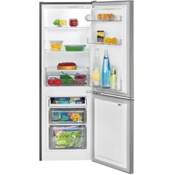 Bomann KG 7331 Ed-Look Kühlkombi 121L/45L E 142,2x50x56cm, Kühlschrank Freistehend, Silber