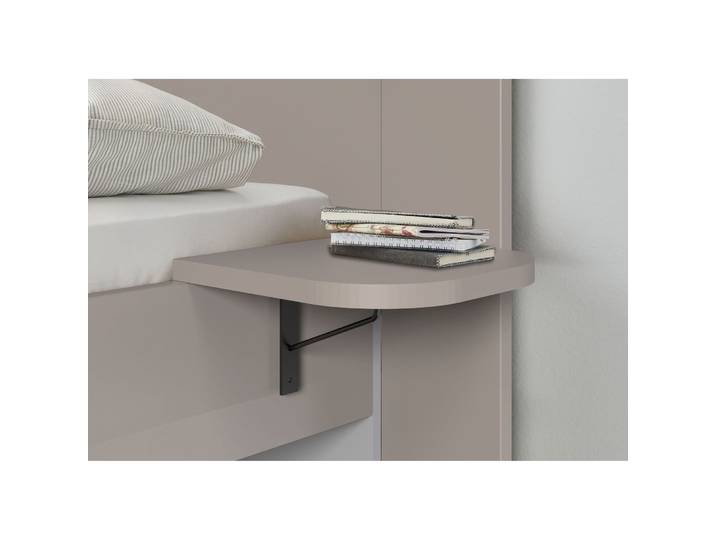 MyDeal Nachttisch Dara grau B 30 cm H 2.2 cm - Nachttisch